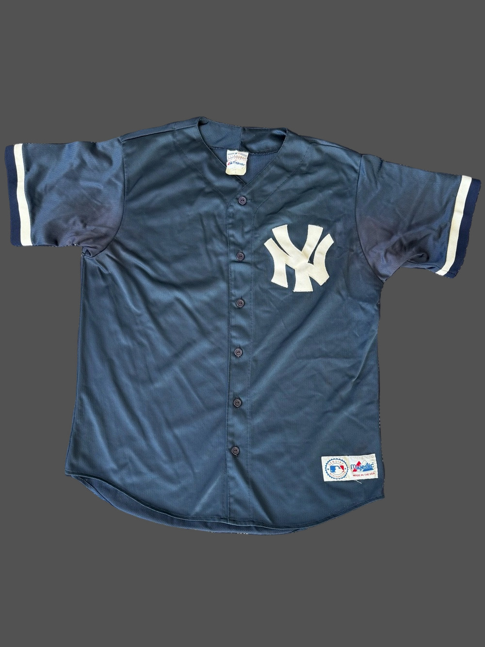 New York Yankees Majestic 90’s Vintage Navy Baseball Jersey